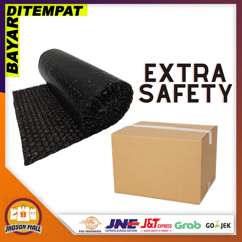 

JM Tambahan Bubble Warp Kardus Box Packing Lebih Aman Safety Box