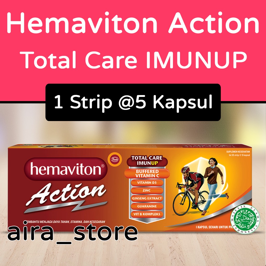 Hemaviton Action Total Care IMUNUP - 1 Strip @5 Kapsul