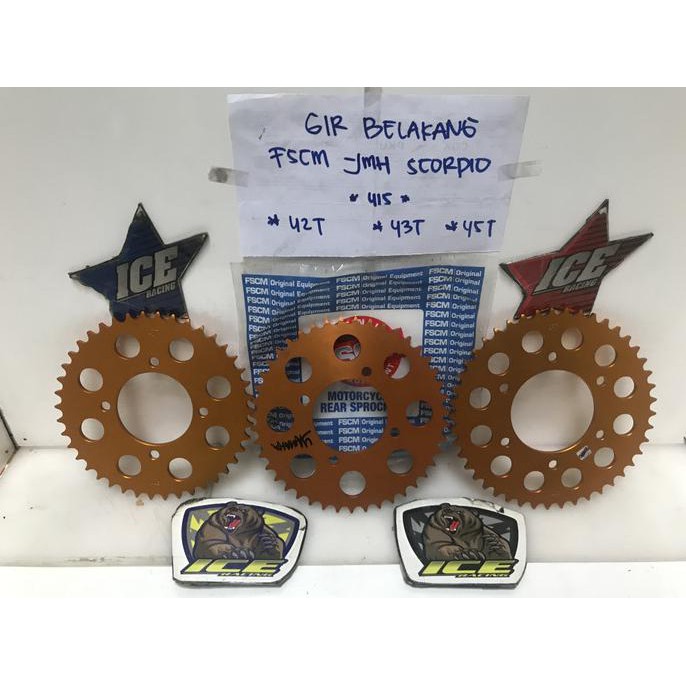 Gir Belakang Fscm Almunium Gold Yamaha Scorpio 415 (Kode Zk 002))