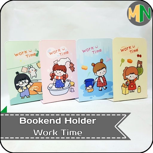 

Pembatas Buku Besi Bookend Holder Book Stand Work Time