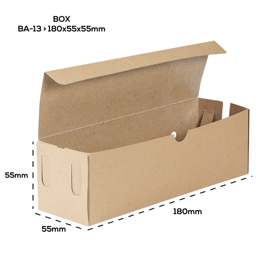 BOX/DUS/DOS/KOTAK KRAFT TOKKEBI/HOTDOG/HOTANG uk.18x5,5x5,5cm 290gsmPE