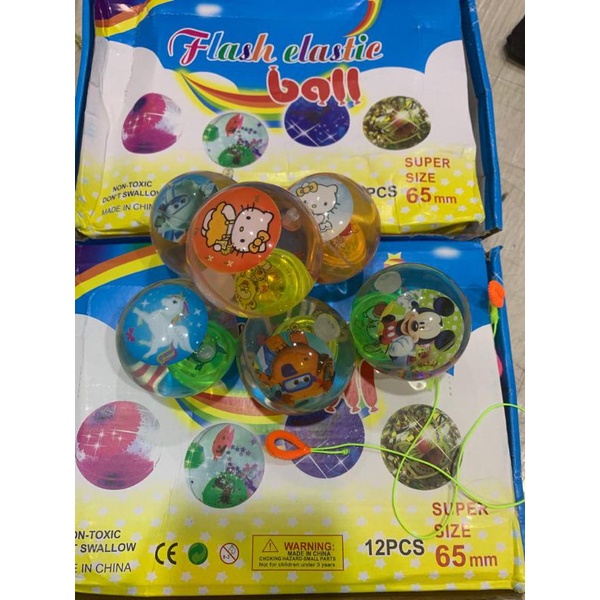 Mainan anak Flash Elastic ball LED yoyo Rp12999/pcs