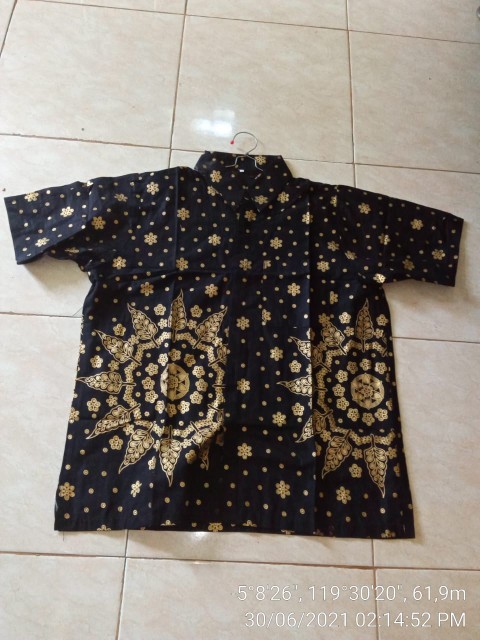 Batik Couple Sania Ruffle Ori Ndoro Jowi Dnt Matahari Prada Hitam