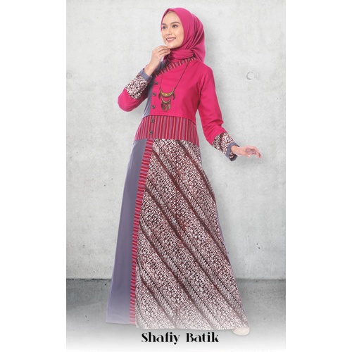 GAMIS GBL AZALEA SHAFIY BATIK ETNIK TENUN LURIK KOMBINASI KATUN TOYOBO PREMIUM DRESS MUSLIMAH BUSUI 