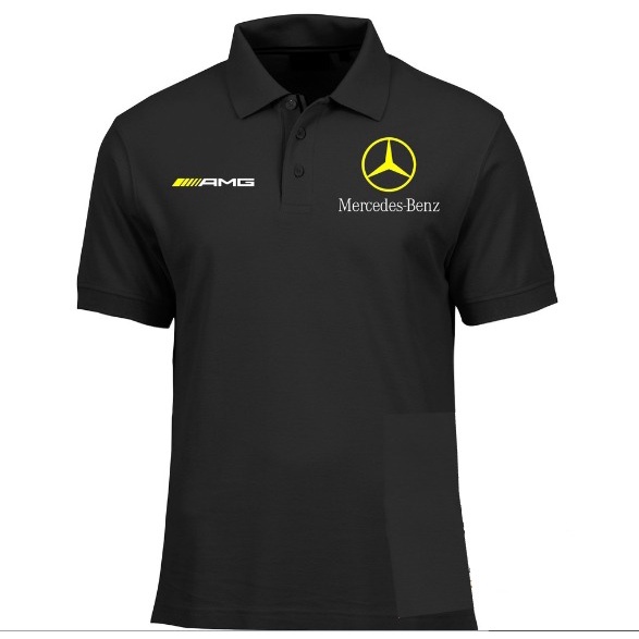 Kaos Polo Baju Kerah Distro Mercedes BENZ GLC F1 Mercy petronas AMG polos custom pria wanita cod
