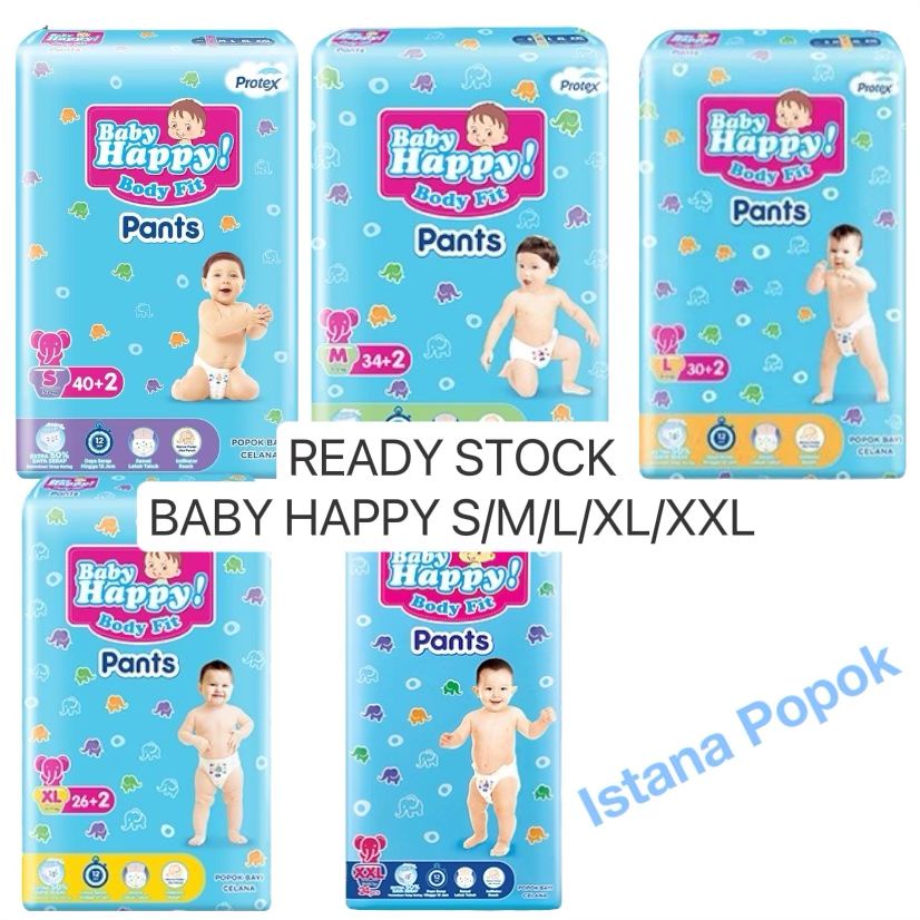 PROMO POPOK BABY HAPPY BODY FIT PANTS SIZE M34 / L30 / XL26 / XXL24