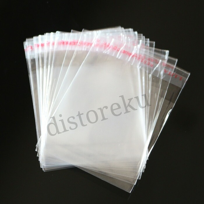 100PC PLASTIK OPP 25X35X03 PLASTIK LEM UNTUK UNDANGAN DAN BAJU MURAH