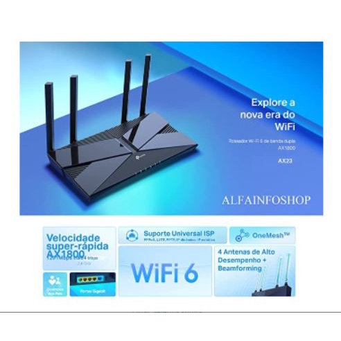 Router wireless tp-link 1.8Gbps gigabit lan rj45 dual band wifi 6 wpa3 4 antenna ax1800 archer ax23 ax-23