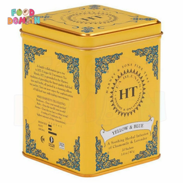 

Harney & Sons Teas Yellow & Blue Herbal Chamomile Lavender 1.4oz 40g