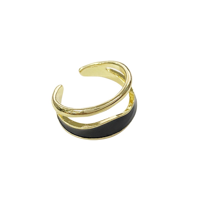 Cincin Model Hollow Bahan Alloy Gaya Korea Untuk Wanita