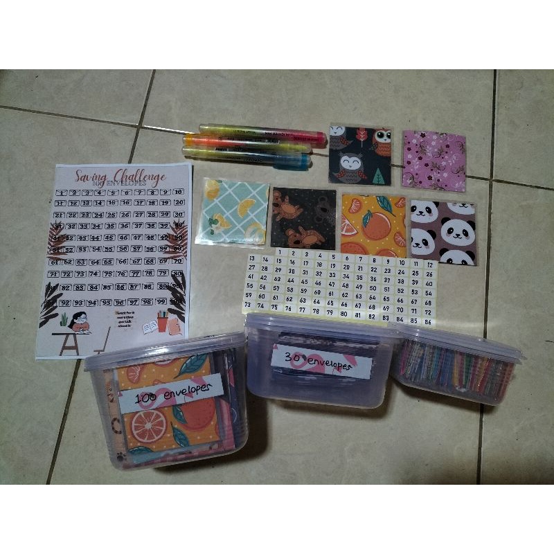Tantangan Menabung 100 amplop box (100 envelopes box challenge)