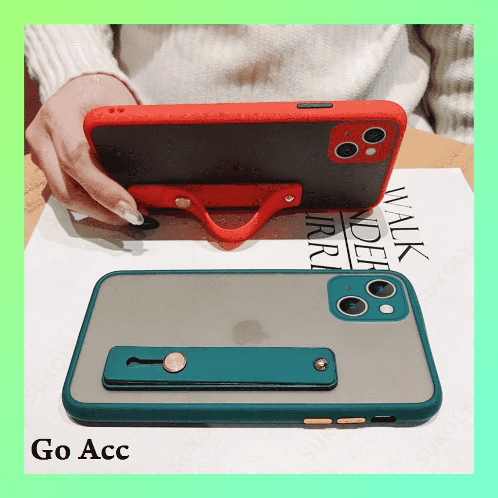 Softcase Aero + strapfinger For All Type Infinix Iphone Vivo