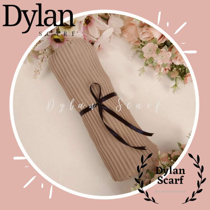 Jilbab Pashmina Plisket Ceruty Babydoll Premium Import-Khaki