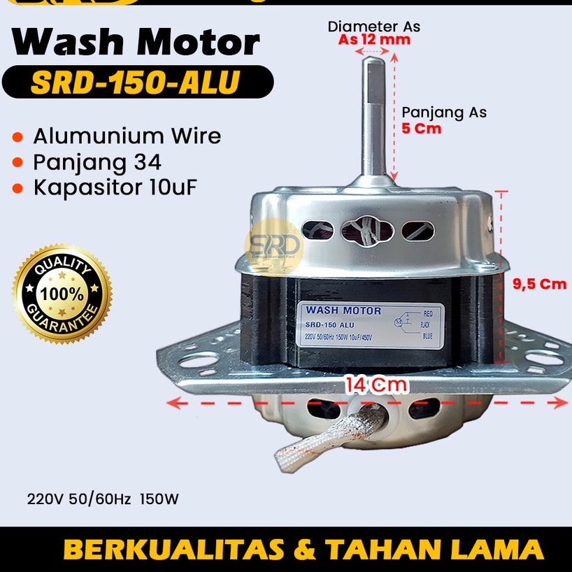 DINAMO WASH MESIN CUCI KAKI 3 AS 12 mm -SRD-150-ALU