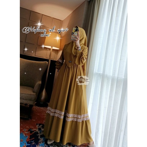 NEW ARRIVAL NAFFINA SET SYAR'I / GAMIS ITY CREPE BUSUI FRIENDLY / ATHATA EXCLUSIVE