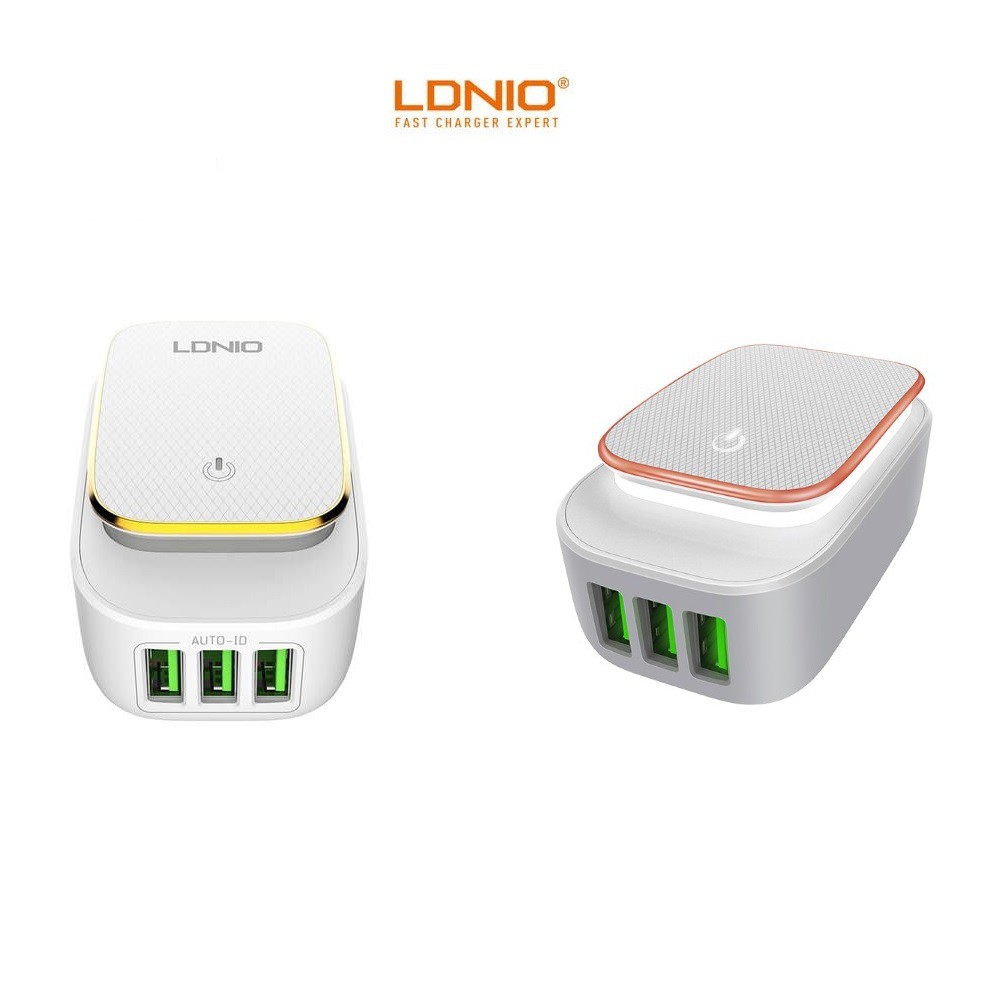 LDNIO A3305 LED Touch Lamp with 3 USB Port Charger Max 3.4A EU Plug