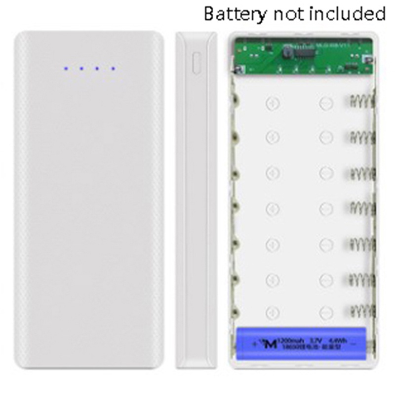 {LUCKID}Type C USB Battery Storage Box 8x18650 DIY Mobile Power Bank Phone Charger Case