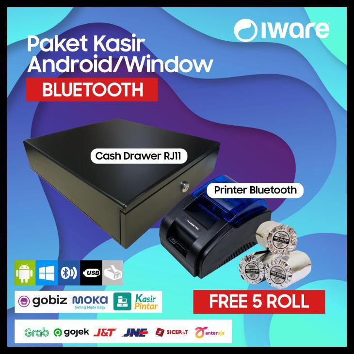 

PAKET KASIR / PPOB ANDROID (CASH DRAWER+PRINTER BLUETOOTH+KERTAS)