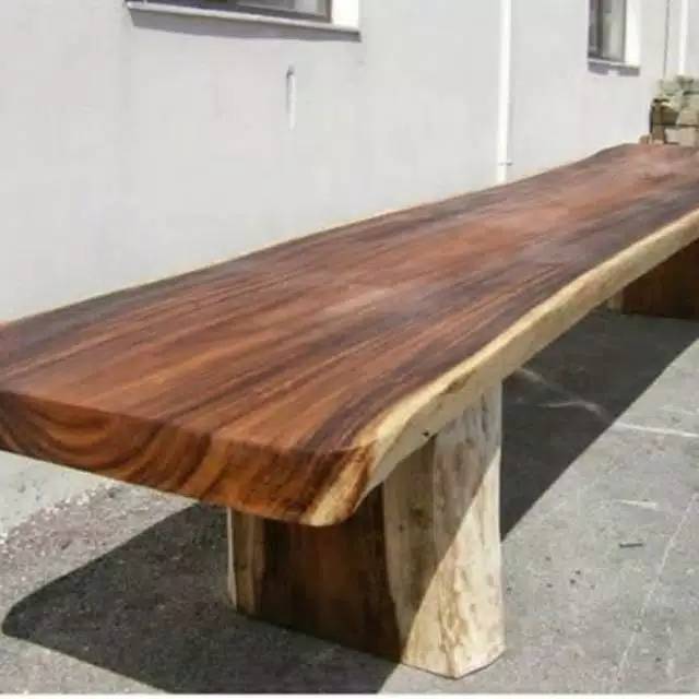 meja makan kayu trembesi.top.mebel jepara