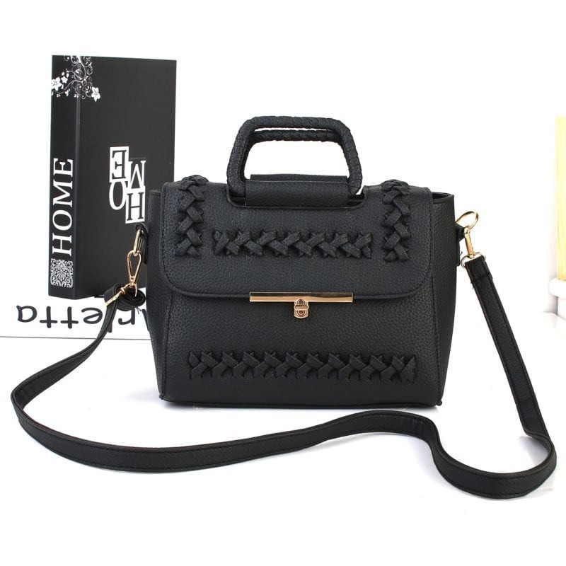 ELEGANT tas slempang kecil hitam wanita pergi jalan pacaran import sederhana