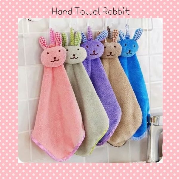 Lap Tangan Handuk Gantung Kelinci Serbet Hand Towel Rabbit Karakter ON