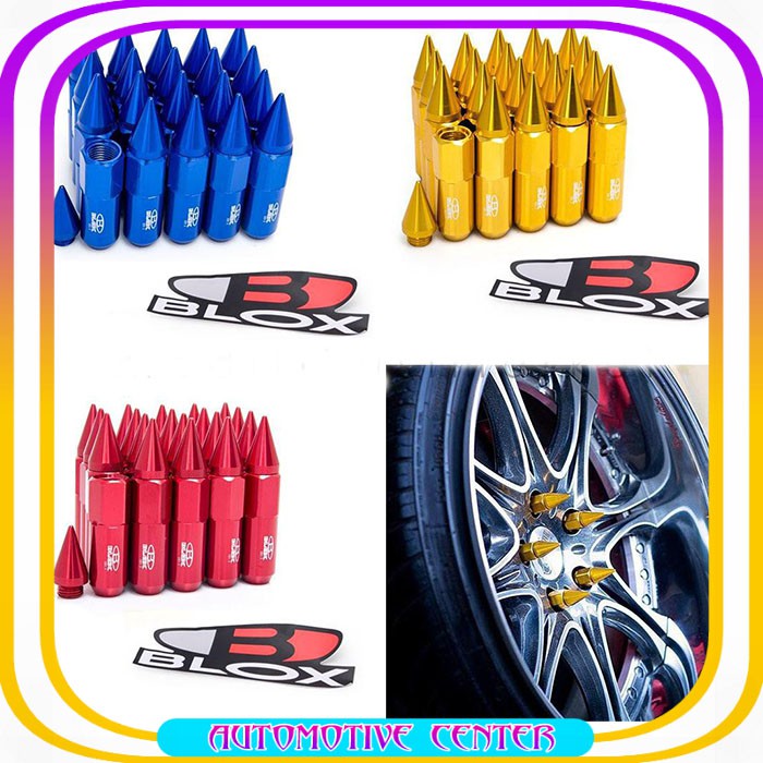 Lugnut Blox Baut Roda Mobil Racing Tombak Paku Lancip LugNut Blox Baut Velg Blox RACING PELURU 20Pcs