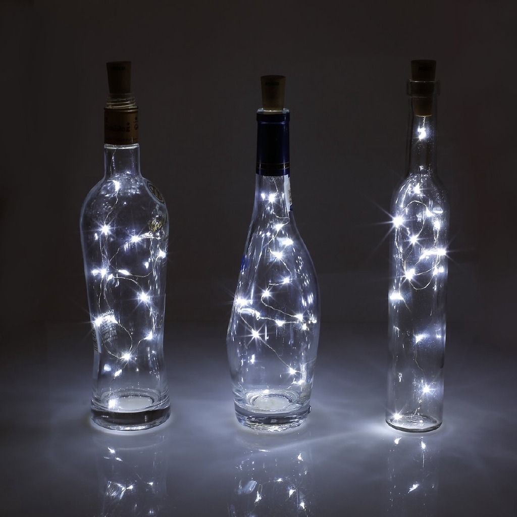 Bayar Di Tempat 3 Pcs Wine Bottle Cork Lights Copper Led Light