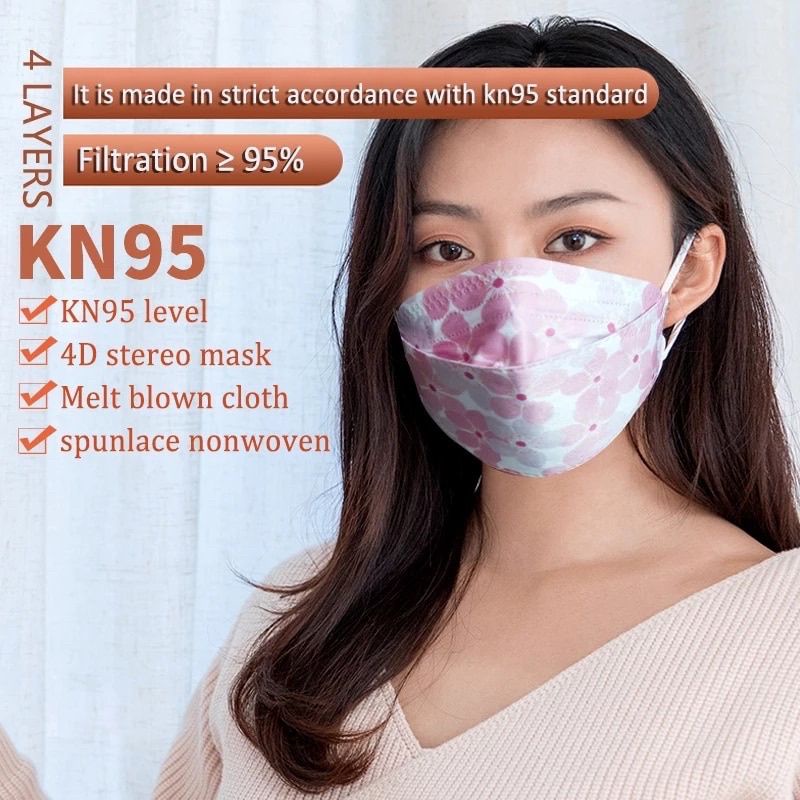 10PCS MASKER DEWASA KF94 4PLY EARLOOP MOTIF CORAK GRAFFITY BUNGA VINTAGE KOMIKA LAUT RETRO UNIK