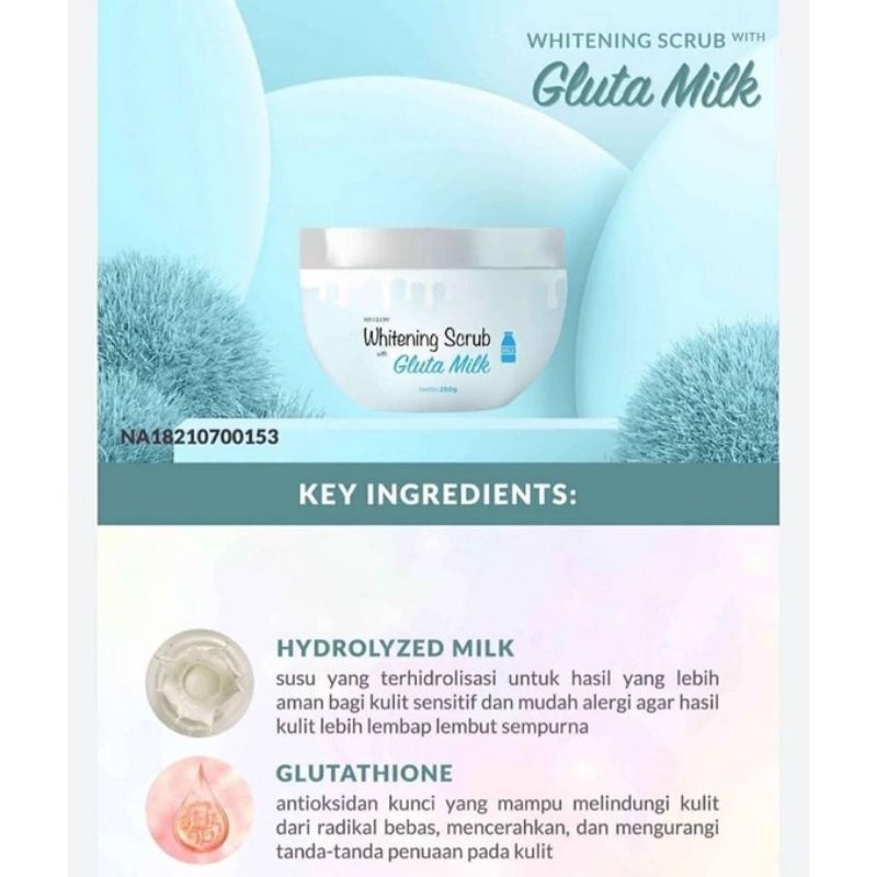 MS Glow paket gluta body dan scrub 100% Original scrub badan