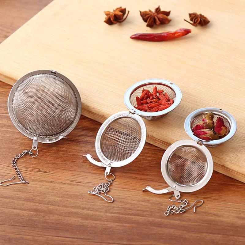 1PC Stainless Steel Seasoning Ball Tea Strainer / Fine Mesh and Uniform Taste Solid Spice Residue Filter Ball Bag / Kitchen Tools