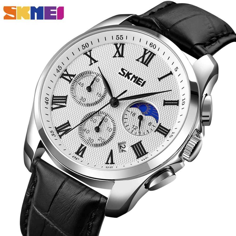 ARS - SKMEI Jam Tangan Analog Pria Strap Kulit - 9260