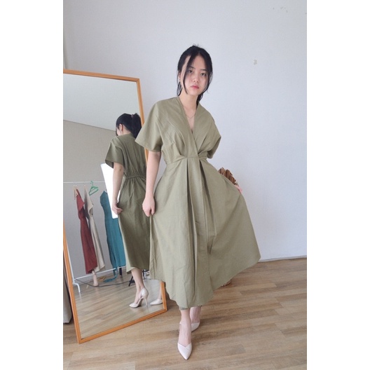 Selim Label Keiko Dress Kimono Dress Katun Linen Dress Bumil Dress