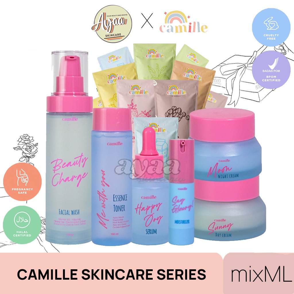 (READY) Skincare Camille Beauty Moisturizer | Daycream Camille | Night Cream Camille | Camille Beauty by Nadsavv | Masker Strawberry / Coklat / Susu / Greentea / Lemon