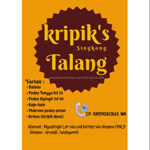 

kripik singkong talang