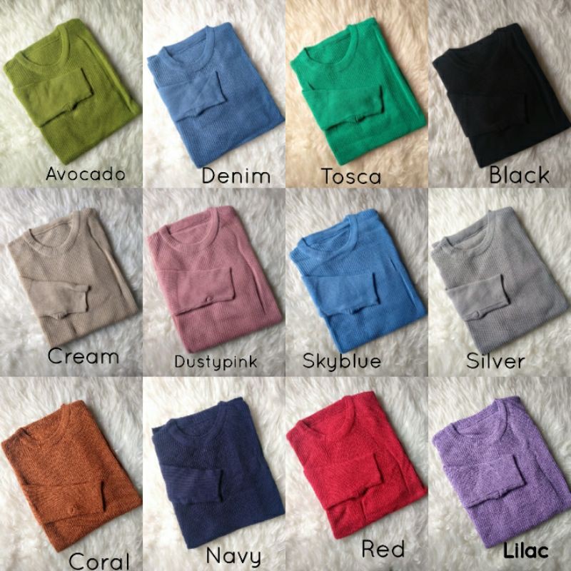 Sweater Roundhand Rajut | Baju Rajut Kaos Cewek