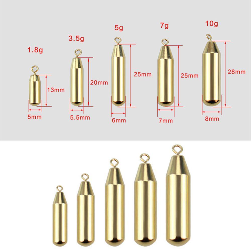 Chookyy 5/10Pcs Tembaga Pancing Timbal Jatuh Split Tajam Tambahan Garis Berat Sinkers Sinker