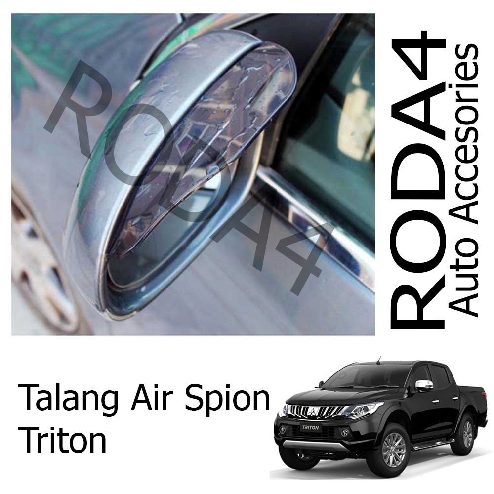 Talang Air / Mika Pelindung Spion Mobil dari Hujan (1 Set Isi 2) Triton