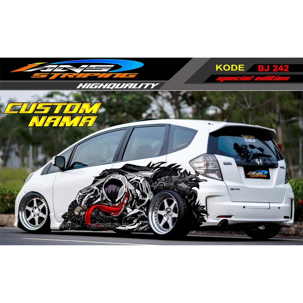 DECAL STIKER MOBIL HONDA JAZZ, AGYA, SIGRA, YARIS, MOBILIO / STICKER MOBIL TERBARU / VARIASI STICKER