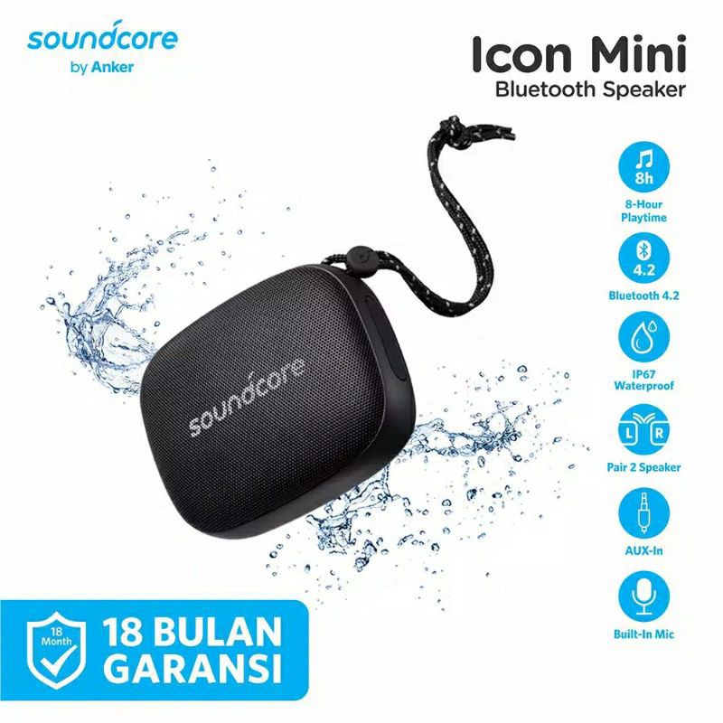 Anker Soundcore Icon Mini Original IP67 Waterproof Bluetooth Speaker