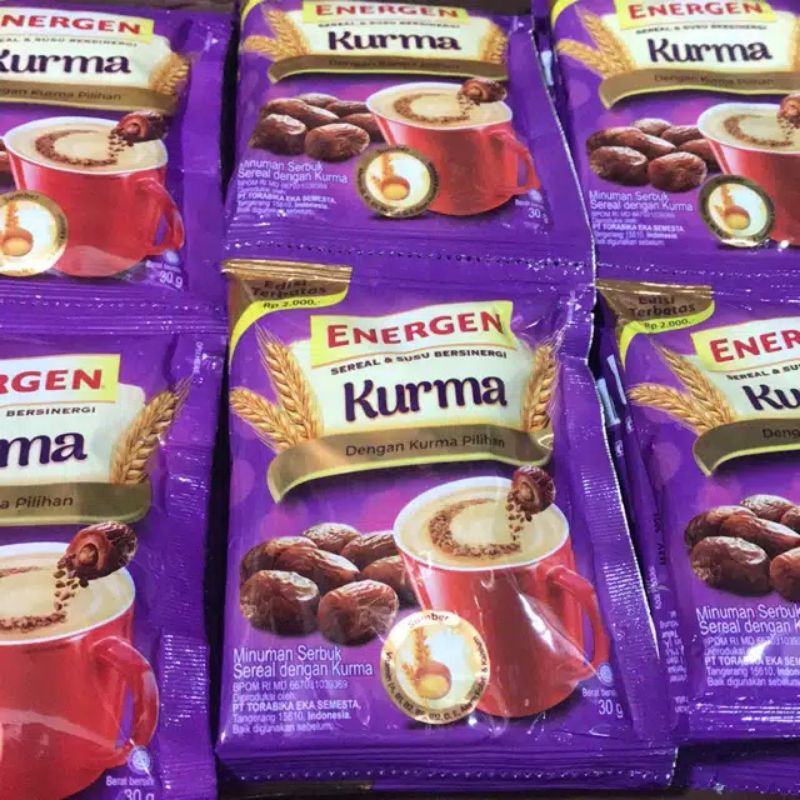 

Energen Sachet Kurma Cokelat Jahe Vanila