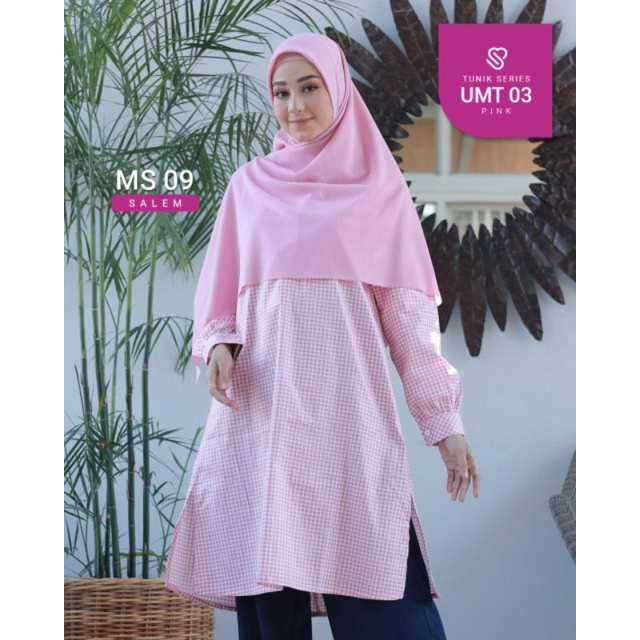 Ukhti munira tunik muslimah UMT03 katun jepang premium adem lembut nyaman busui friendly casual dan 