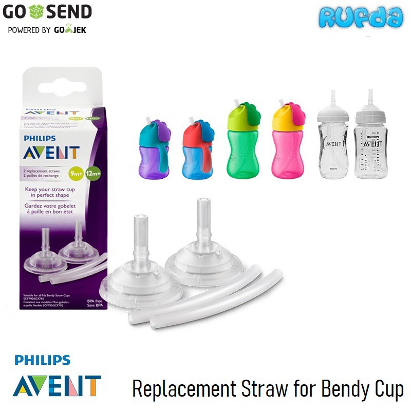 Philips Avent Replacement Straw for Bendy Cup, Natural, and Classic Bottle