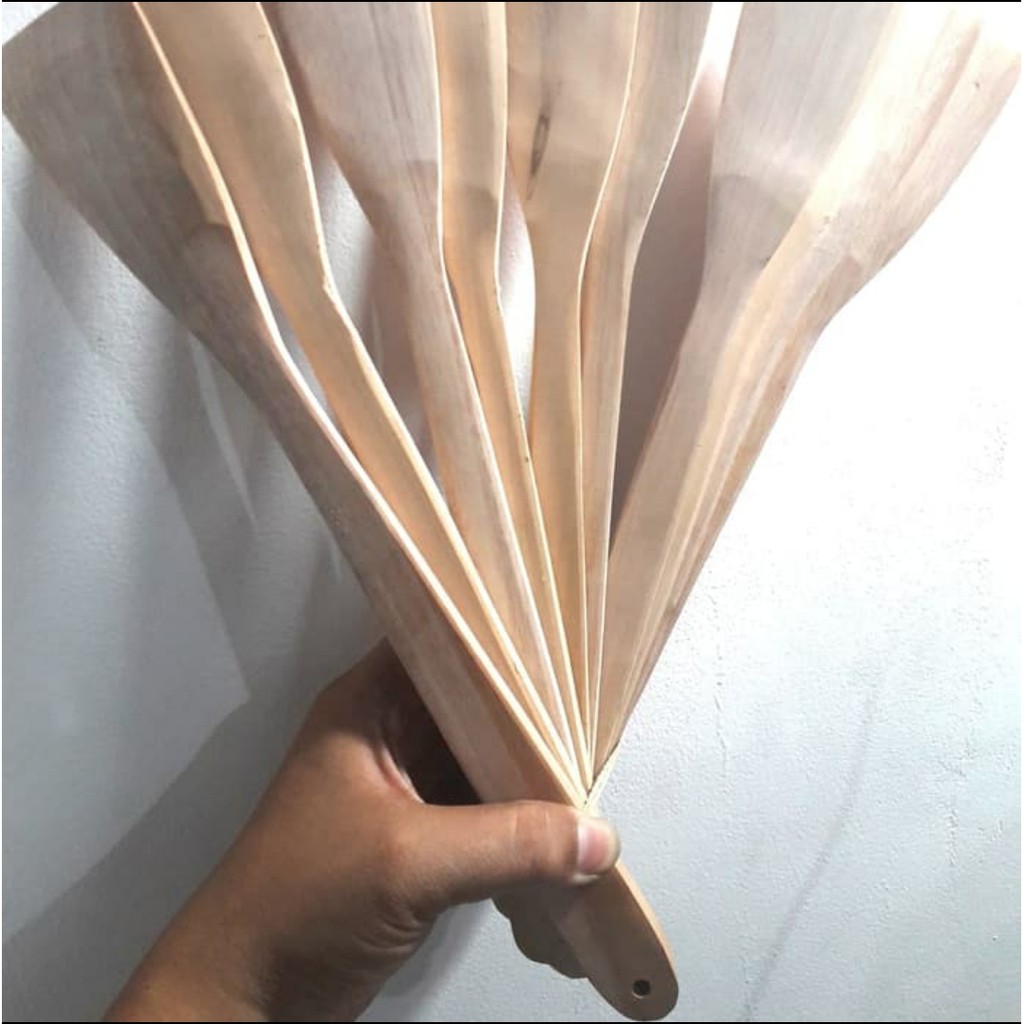 MODEL BULAT - Sendok INUS kayu SODET SPATULA KAYU 35CM UJUNG BULAT GHM