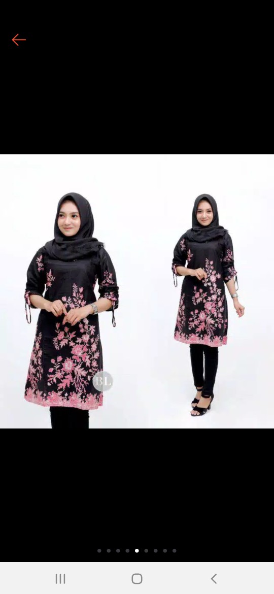 #bayar Di Tempat Terlaris Serut Genes Jelita Tunic Navbor Yelbor Whitbor Creambor Tunik Batik Modern