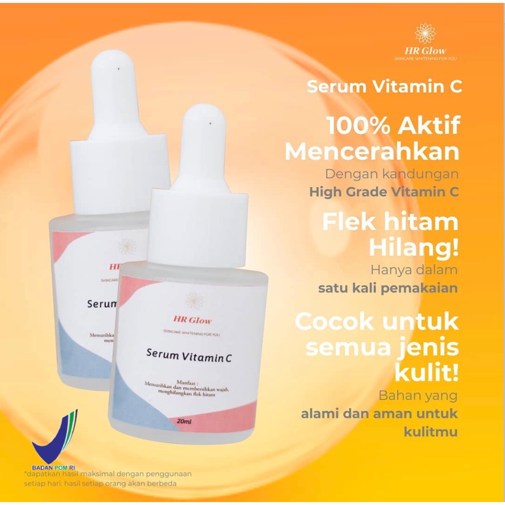 HR GLOW Serum Vitamin C / Serum Wajah / Pemutih Wajah Glowing