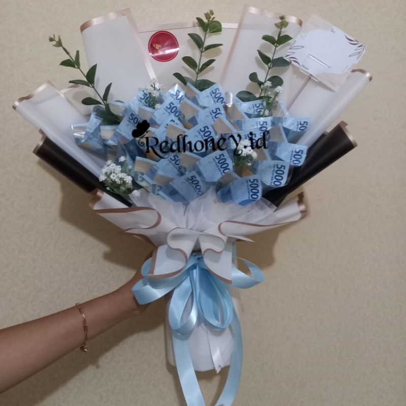 Money Bouquet Buket Uang 1 Juta Buga Artificial