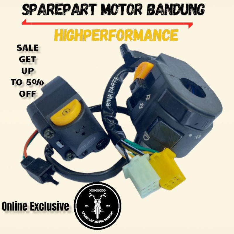 Saklar Set Kiri Kanan Satria fu - Satria fu 150 Saklar Lampu Holder Suzuki Satria fu 150 kualitas Te