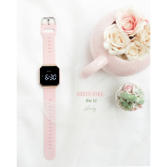 Jam tangan Wanita HW-01 by Hody LED digital original