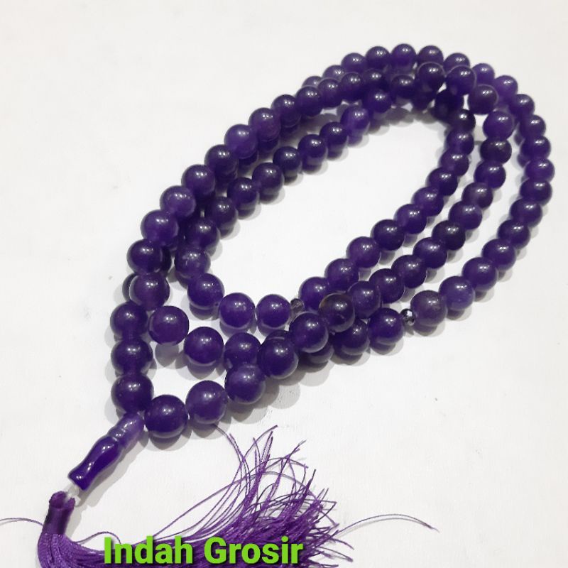 TASBIH BATU KECUBUNG WULUNG KRISTAL 12MM 99BUTIR NATURAL