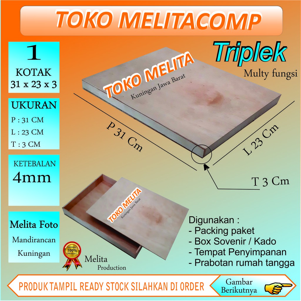 

Kotak paket perlengkapan packing souvenir kado box kayu triplek 4mm ukuran 23x31x3cm serba guna